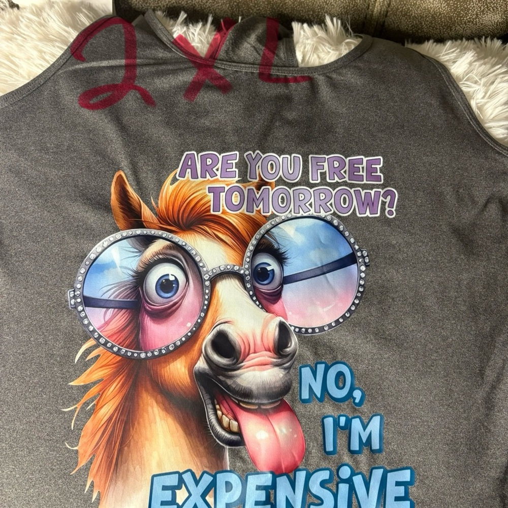 Gray Kids Horse Graphic Tank Top